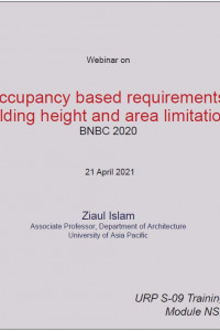 Cover Image of the 2.2 Occupancy Based Requirements, Buildings Height and Area Limitations, BNBC 2020