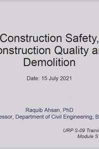 Cover Image of the 1.22 Construction Safety, Construction Quality and Demolition