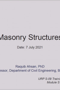 Cover Image of the 1.16 Masonry Structures