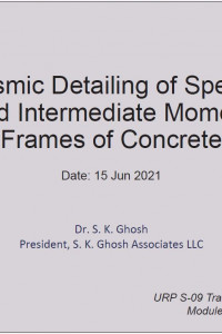 Cover Image of the 1.17 Seismic Detailing of Special and Intermediate Moment Frames of Concrete