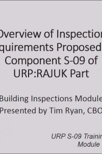 Cover Image of the 1.7 Overview of Inspection Requirements (Building Inspection Module) Proposed by Component S-9 of URP:RAJUK Part