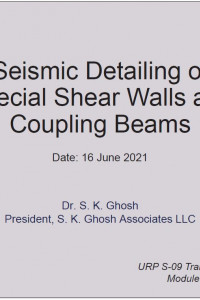 Cover Image of the 1.18 Seismic Detailing of Special Shear Walls and Coupling Beams